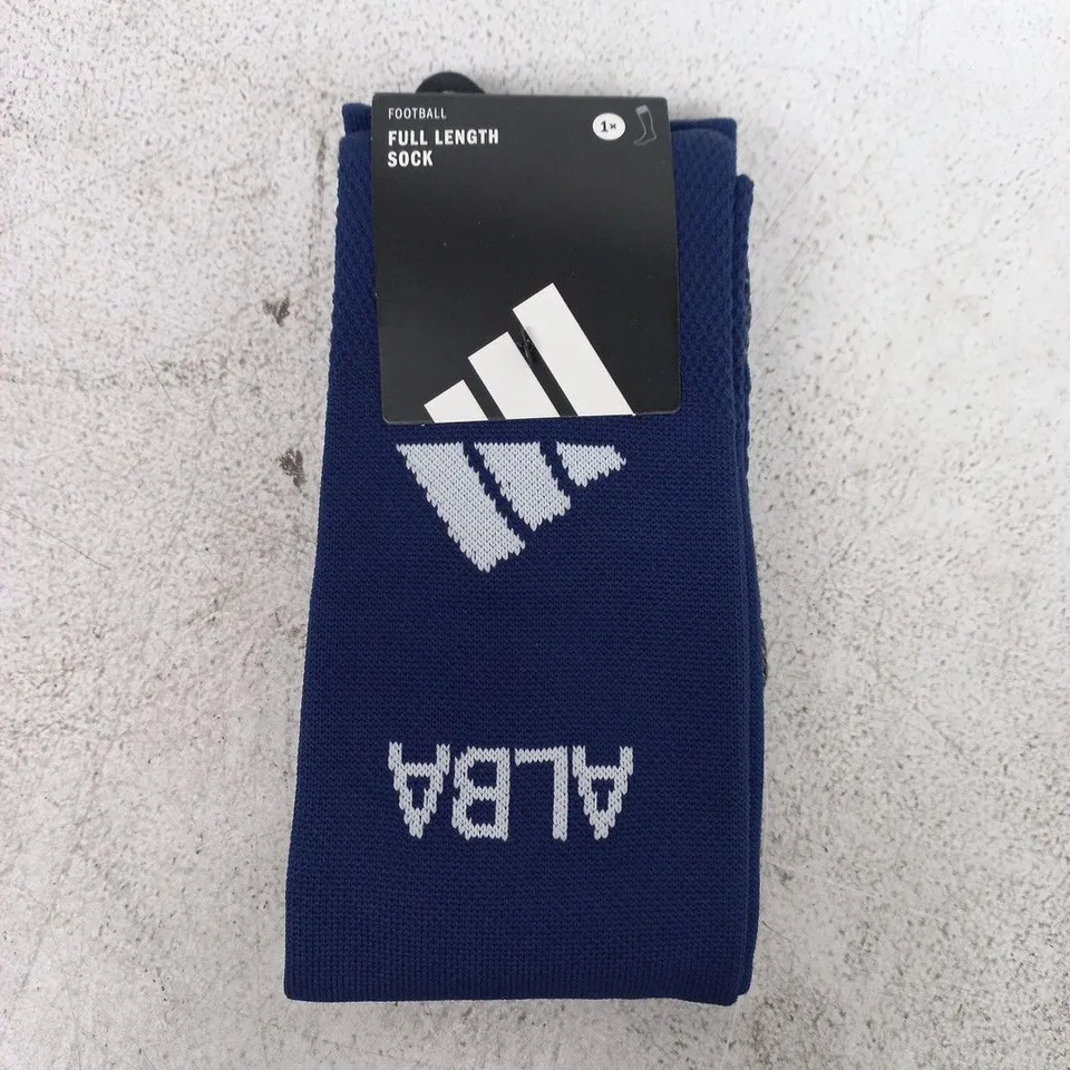 ADIDAS FOOTBALL FULL LENGTH SOCKS (1 PAIR) IN BLUE/WHITE SIZE XS