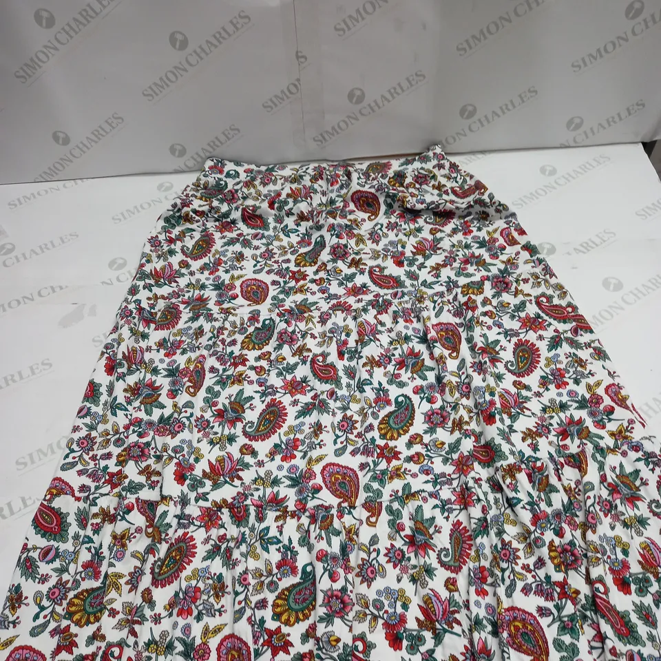 WOMENS BODEN FLORAL AND PAISLEY PATTERN SKIRT SIZE 12R