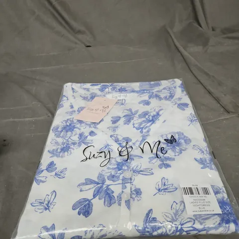  SUZY & ME LADIES NIGHTDRESS – BLUE, PLUS SIZE- SIZE 30-32