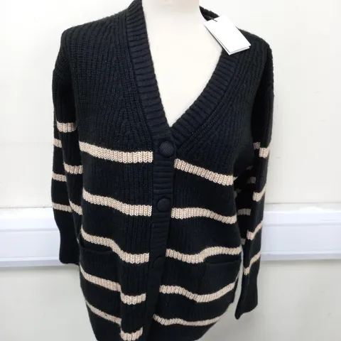NOBODYS CHILD LONGLINE CHUNKY CARDIGAN IN CHARCOAL - M