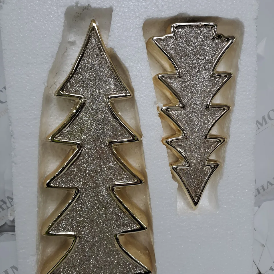 BOXED JULIEN MACDONALD SET OF 2 GLITTER TREES 