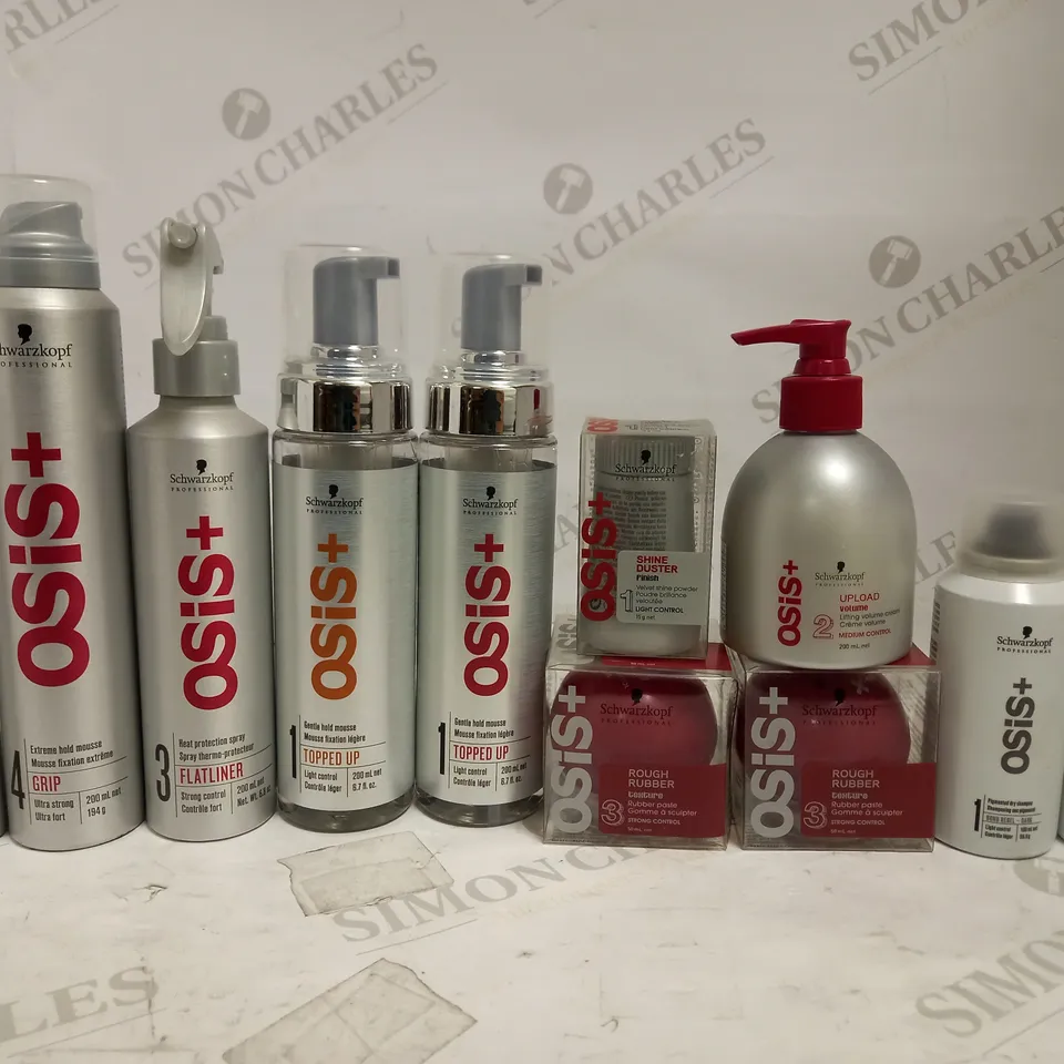 LOT OF 11 ASSORTED OSIS+ HAIR CARE PRODUCTS