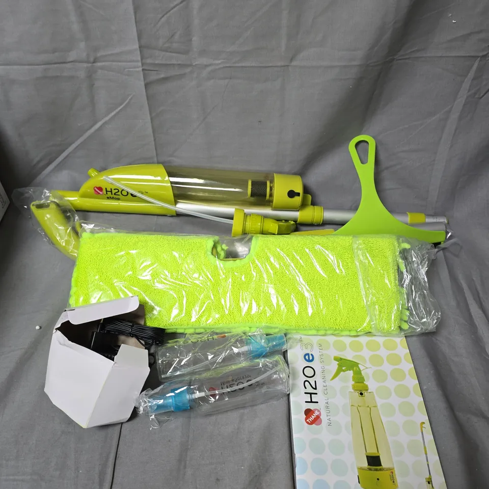 H20 E3 3-IN-1 NATURAL CLEANING SYSTEM – GREEN MOP & SPRAYER 