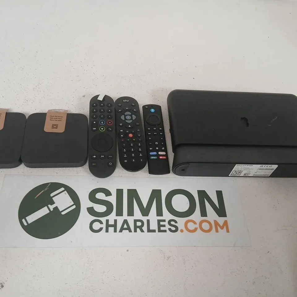 ASSORTED HOUSEHOLD PRODUCTS TO INCLUDE; SKY SMART HUB SH32B ROUTER WITH SATELLITE MODULES & CABLES