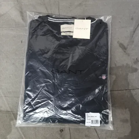 BAGGED SUPERFINE LAMBSWOOL C-NECK SWEATER IN NAVY SIZE XXL