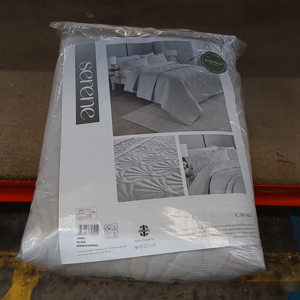 BAGGED ARDELLE BEDSPREAD - CAVALI SILVER // 230 X 200CM (1 ITEM)