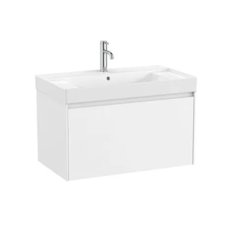 BRAND NEW BOXED ROCA ONA VANITY UNIT WITH 1 DRAWER 785(W) X 450(D) X 425(H)MM MATT WHITE A857607509