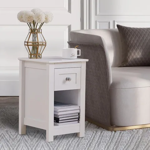 BOXED ROPER 28CM W MANUFACTURED WOOD BEDSIDE TABLE (1 BOX)