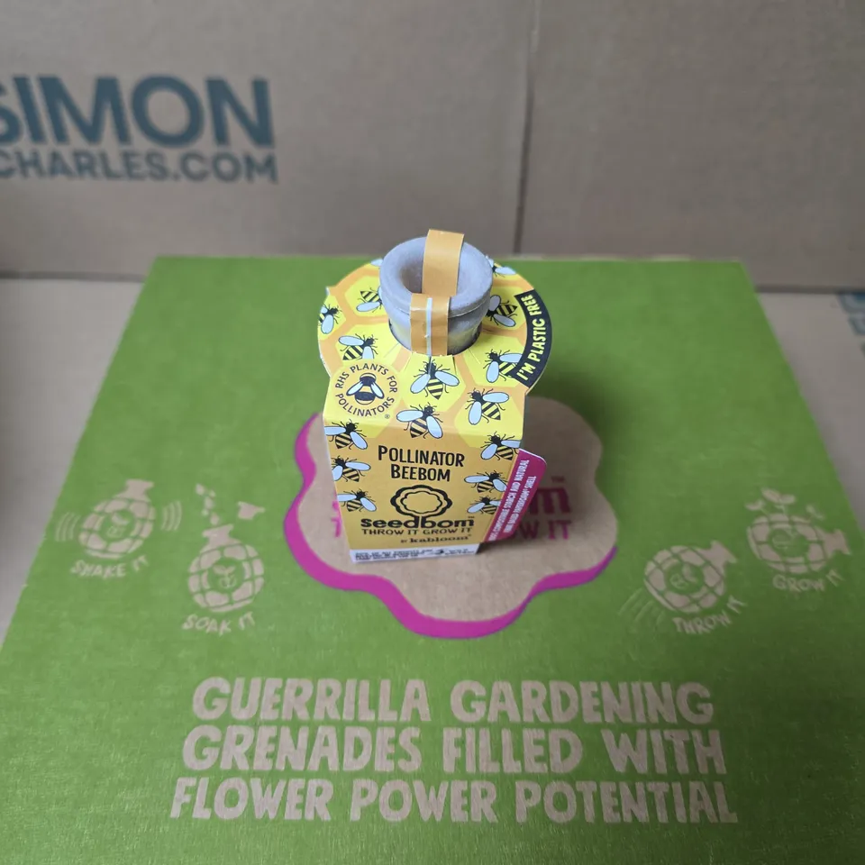 SEEDBOM GUERRILLA GARDENING GRENADES – POLLINATOR BEEBOM SEED BOMBS, BOXED SET