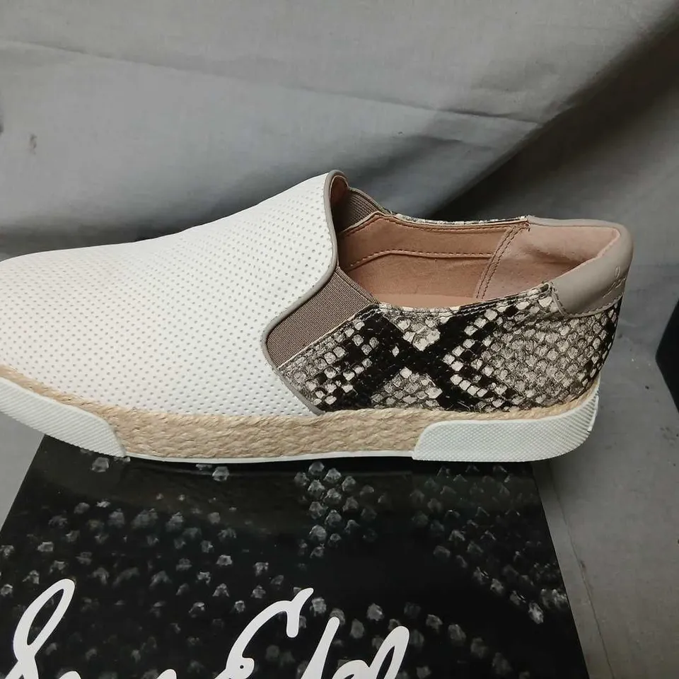 SAM EDELMAN BANKS WHITE SNAKE PRINT SLIP-ON SNEAKERS – UK 6.5 (EU 41, US 9.5)