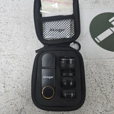AKINGER SMARTPHONE CAMERA LENS KIT β WIDE ANGLE & MACRO LENSES IN CASE