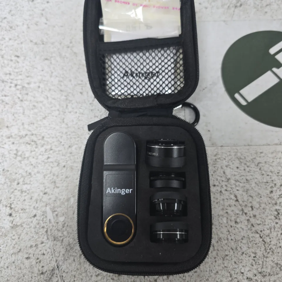 AKINGER SMARTPHONE CAMERA LENS KIT – WIDE ANGLE & MACRO LENSES IN CASE
