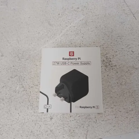RASPBERRY PI 27W USB-C POWER SUPPLY FOR RASPBERRY PI 5 – BOXED