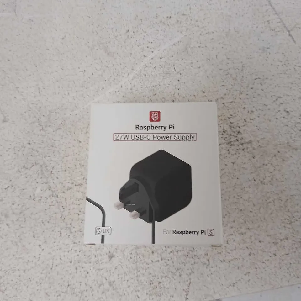 RASPBERRY PI 27W USB-C POWER SUPPLY FOR RASPBERRY PI 5 – BOXED