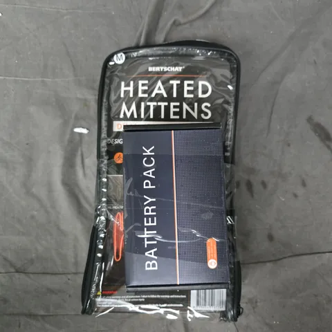BERTSCHAT HEATED MITTENS WITH BATTERY PACK - MEDIUM