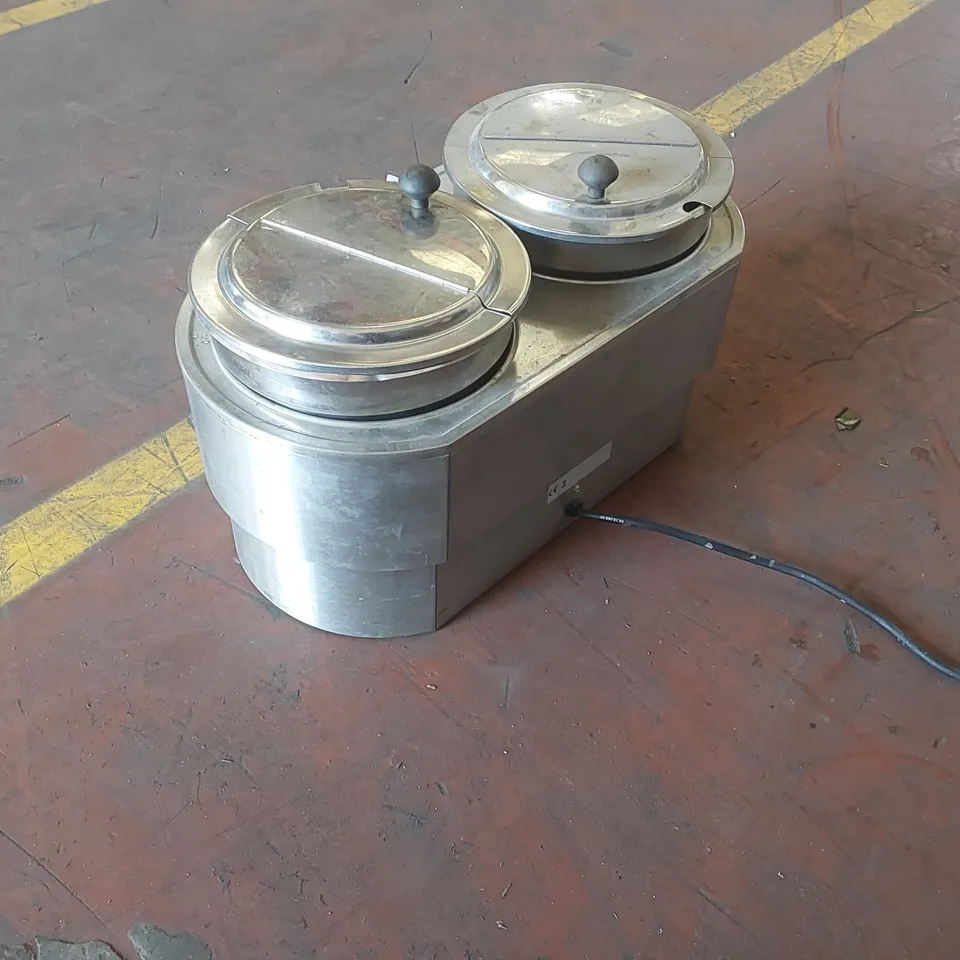 HATCO HEATMAX 2X 10LTR ROUND 2X10LTR HEATED WELL COUNTER TOP DOUBLE WELL RHW2-2 BAIN MARIÉ