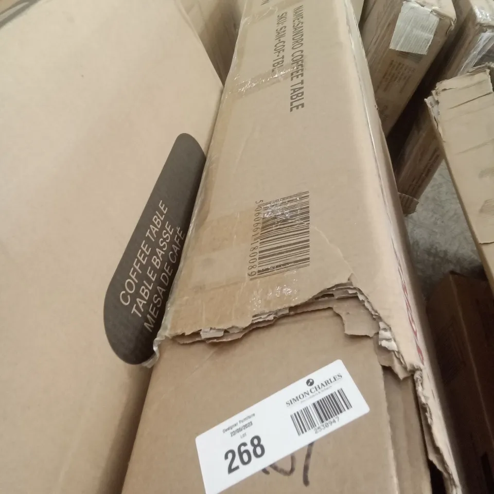 BOXED SANDRO COFFEE TABLE - WHITE