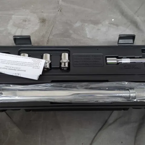 Torque wrench with socket set in case