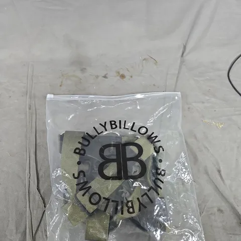 BULLY BILLOWS OLIVE GREEN ADJUSTABLE DOG HARNESS WITH D‑RINGS