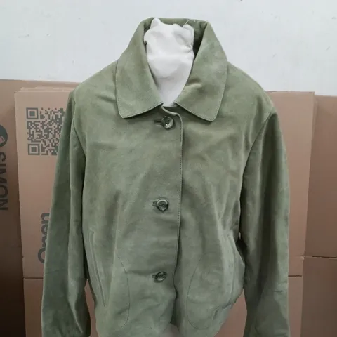 TOGETHER KHAKI SUEDE JACKET - UK SIZE 18