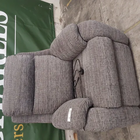 QUALITY BRITISH DESIGNER G PLAN KINGSBURY POWER RECLINING EASY CHAIR WAFFLE SLATE FABRIC