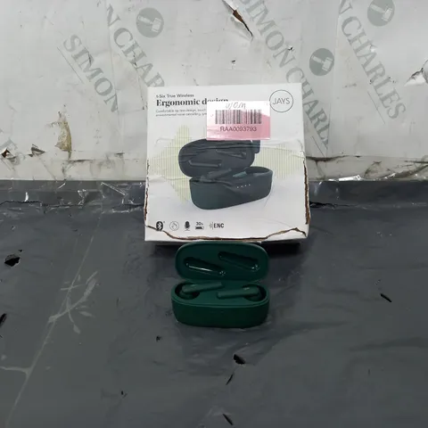 JAYS T-SIX TRUE WIRELESS ERGONOMIC DESIGN EARBUDS 