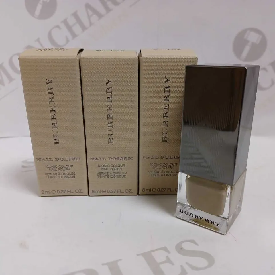 LOT OF 9 X 8ML BURBERRY BEAUTY NAIL POLISH - NO.106 DARK TRENCH 