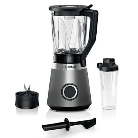 Boxed Bosch Serie 4 VitaPower MMB6174SG 1.5 Litre Blender with 2 Accessories - black 