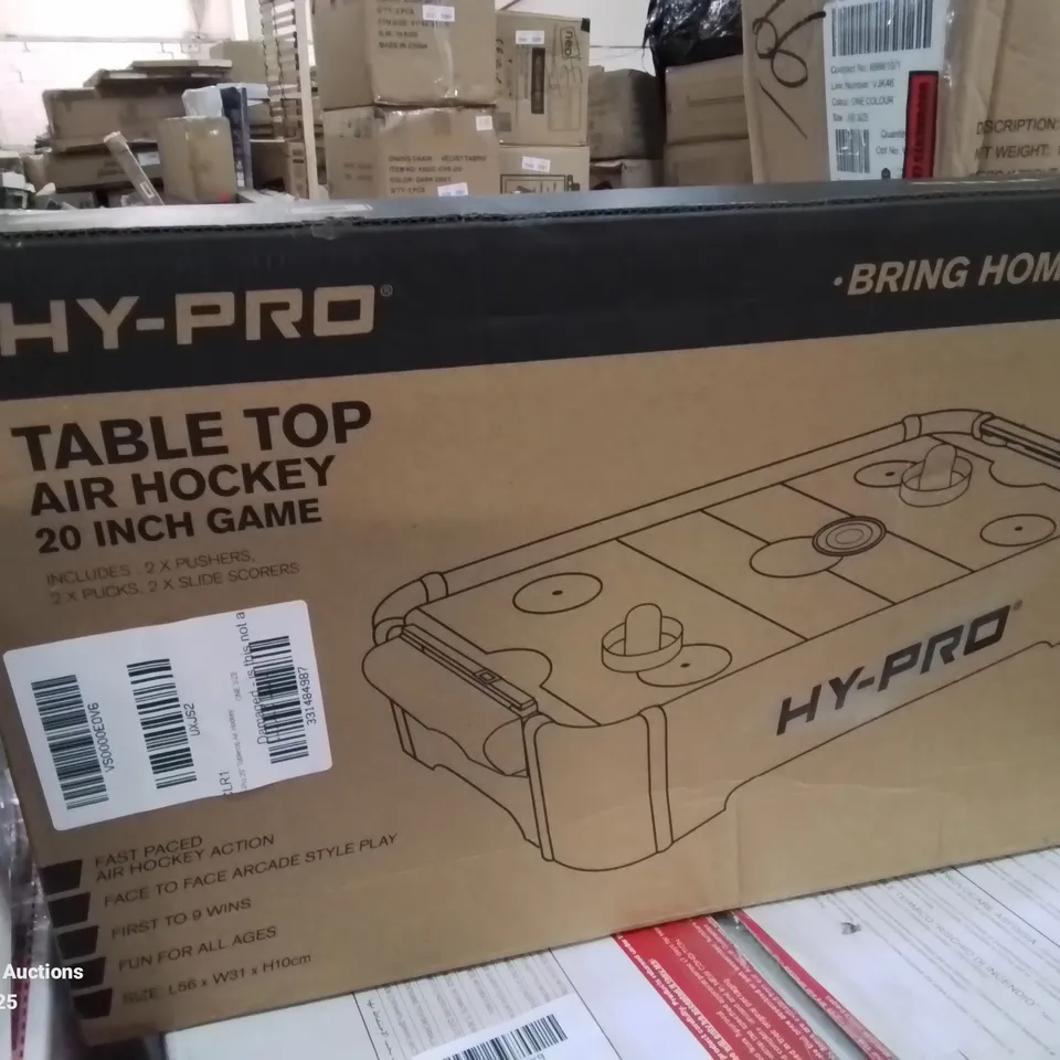 BOXED HY-PRO 20" TABLETOP AIR HOCKEY RRP £24.99