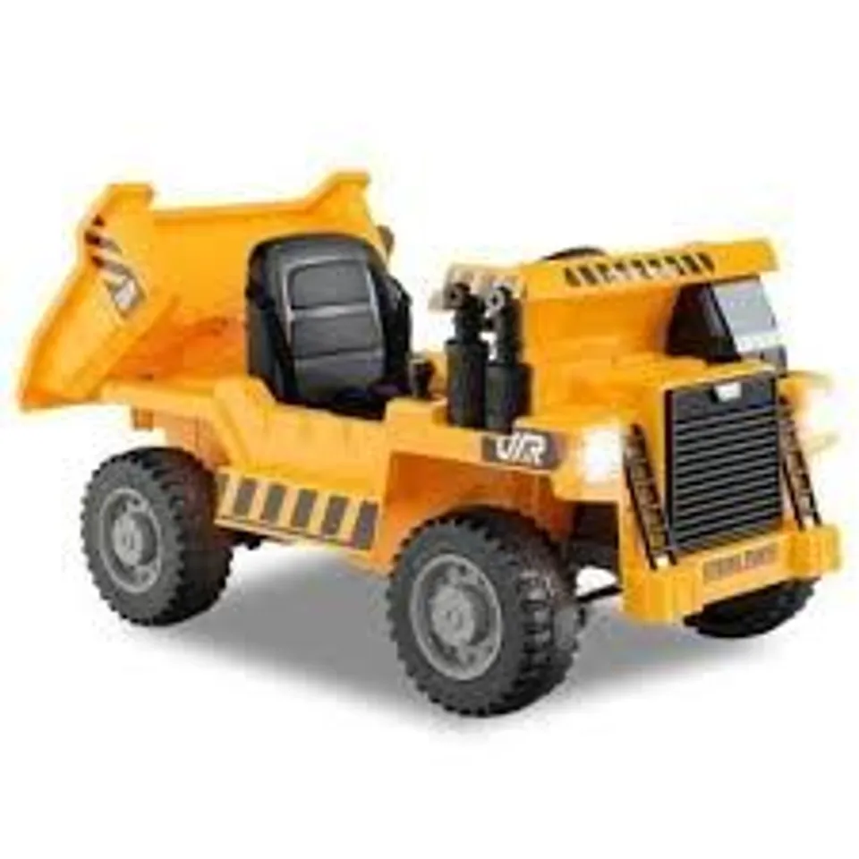 BOXED 12V KIDS RIDE ON DUMP TRUCK WITH ELECTRIC DUMP BED