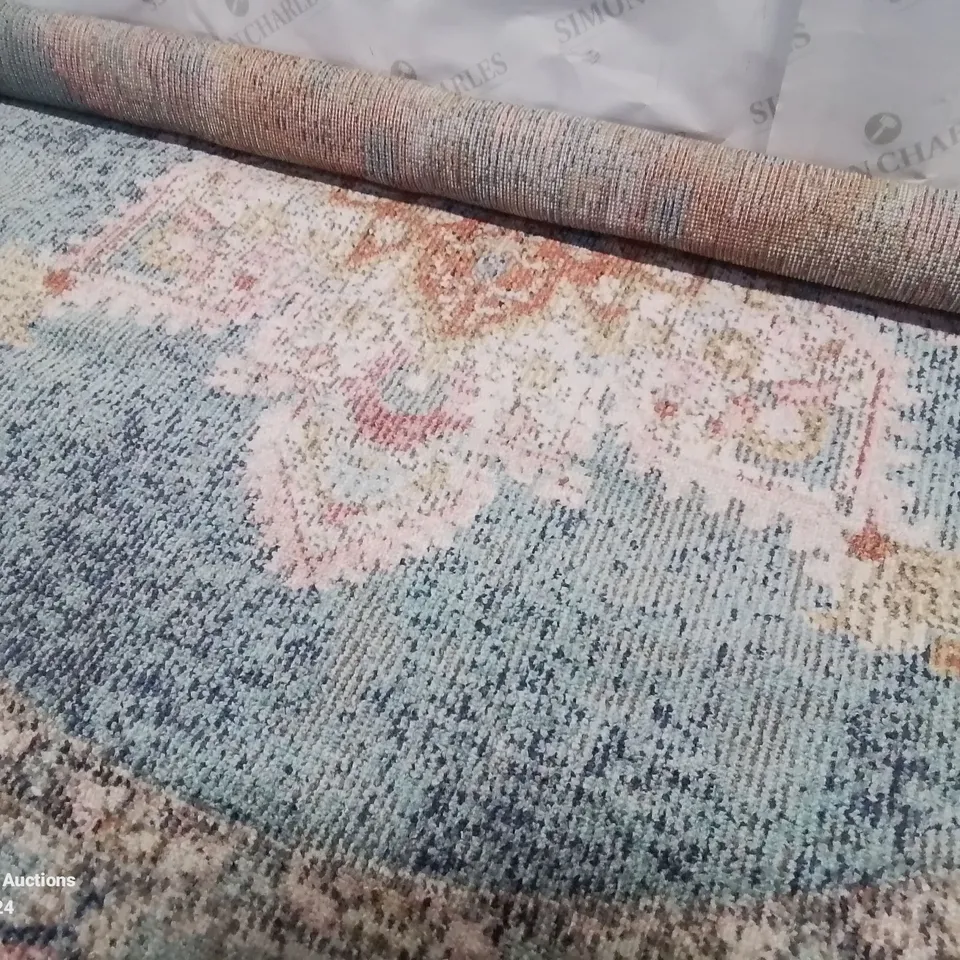 BRAND NEW PACO HOME 275 TORRES MULTICOLOURED 200X200CM CIRCULAR RUG