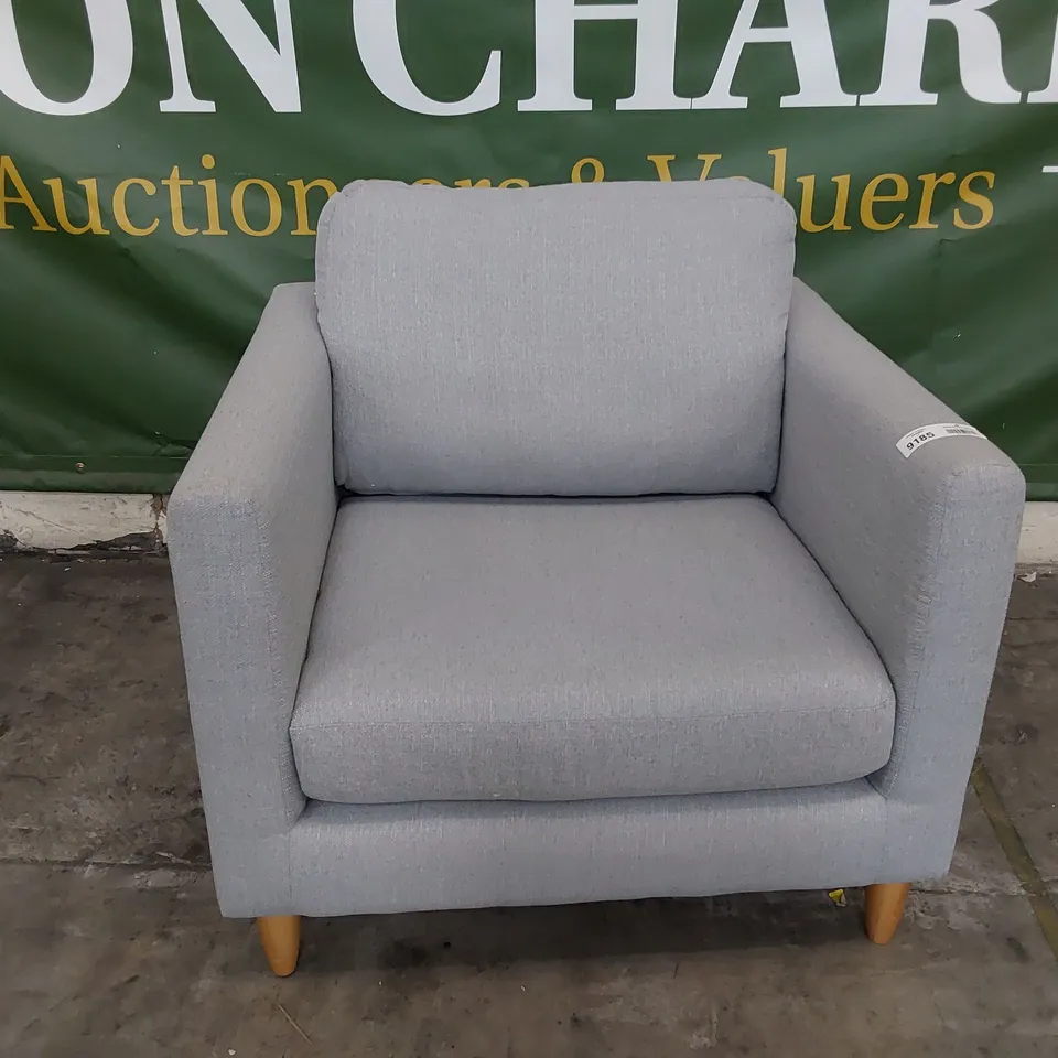 DESIGNER SNUGGLER CHAIR GREY FABRIC 