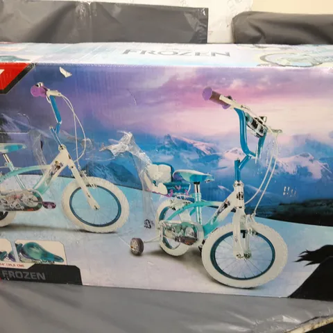 BOXED HUFFY DISNEY FROZEN CHILDRENS BICYCLE - COLLECTION ONLY 