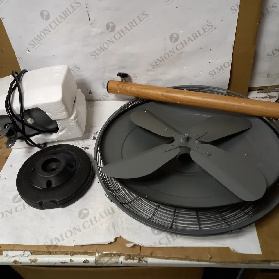 TOWER SCANDI METAL PEDESTAL FAN GREY 
