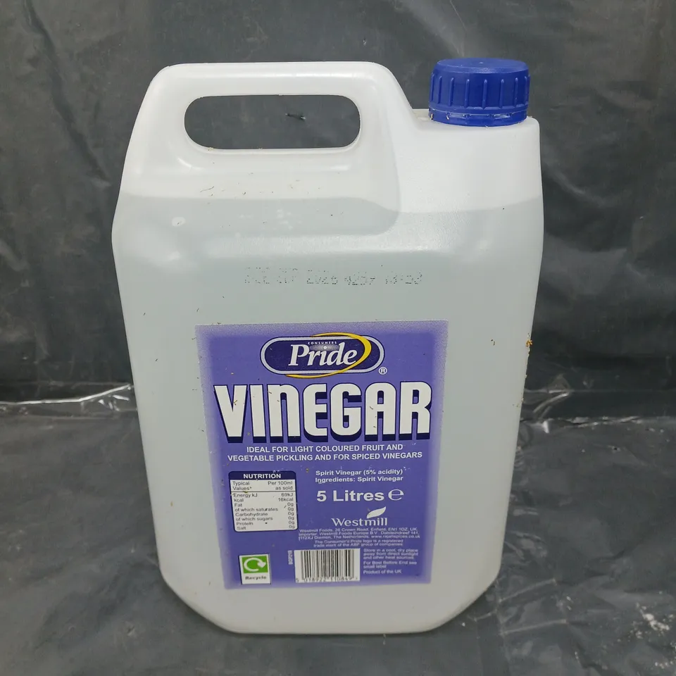 SEALED PRIDE SPIRIT VINEGAR - 5L - COLLECTION ONLY 