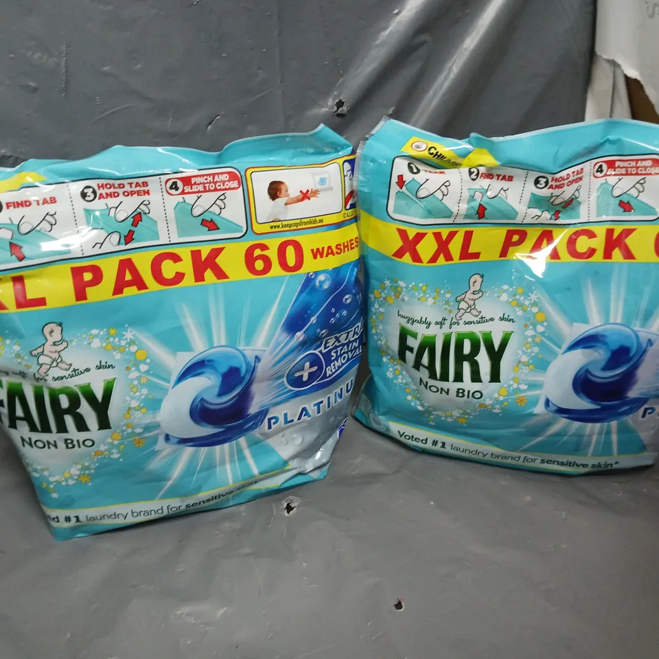 FAIRY NON BIO PLATINUM XXL PACK 2X 