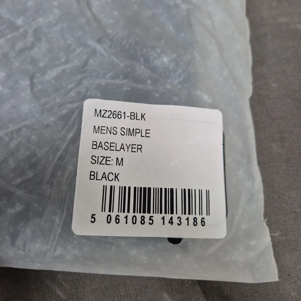 MEN'S SIMPLE BASE LAYER – BLACK, SIZE M (MZ2661-BLK)