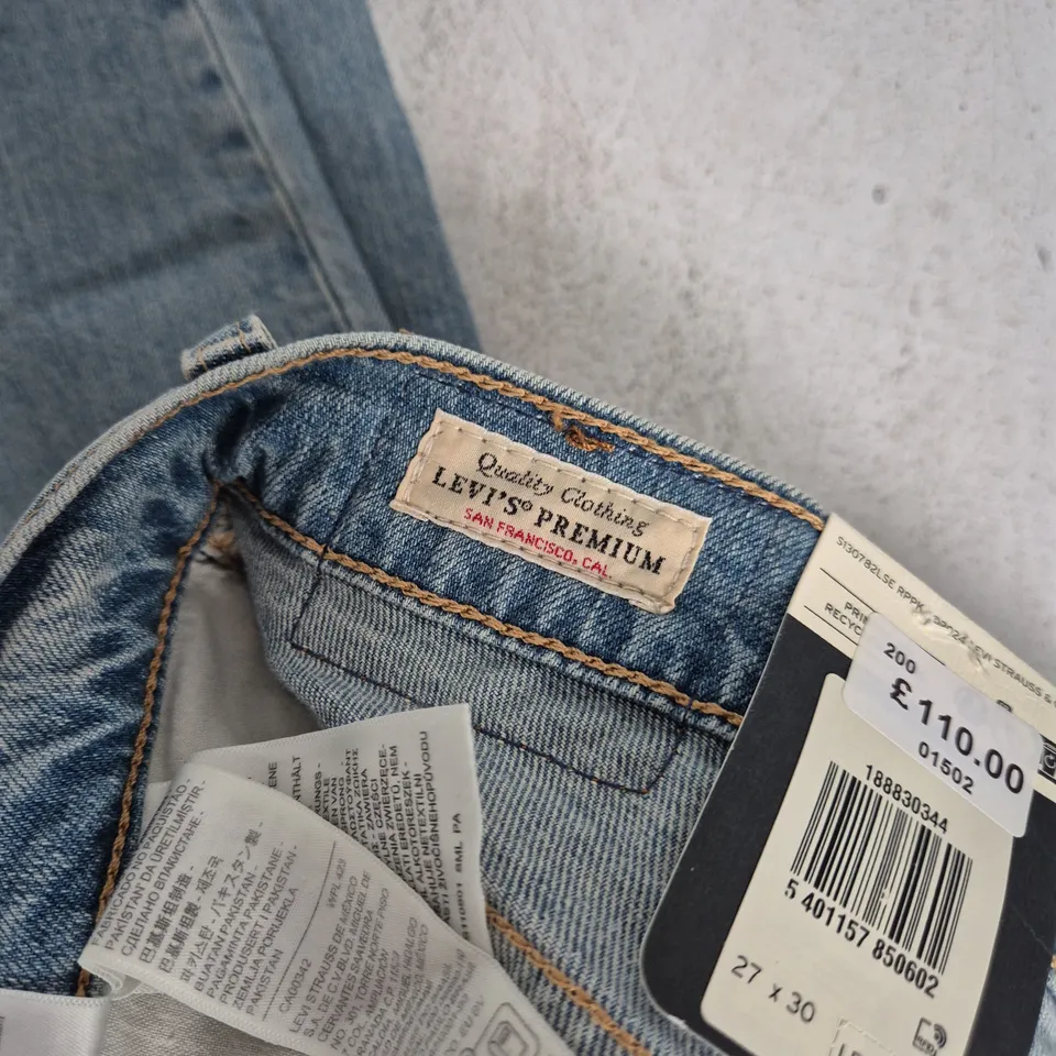 LEVI'S PREMIUM 724 HIGH RISE STRAIGHT JEANS - 27X30