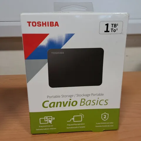 SEALED TOSHIBA CANVIO BASICS 1TB PORTABLE STORAGE
