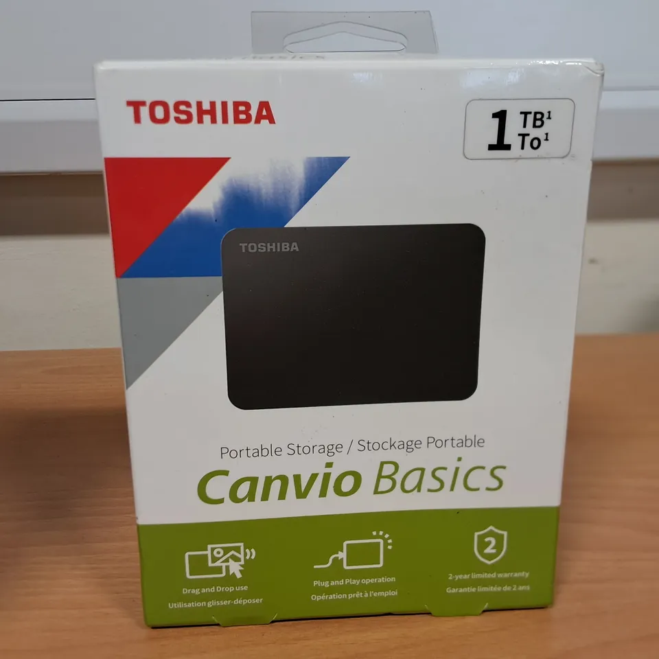 SEALED TOSHIBA CANVIO BASICS 1TB PORTABLE STORAGE