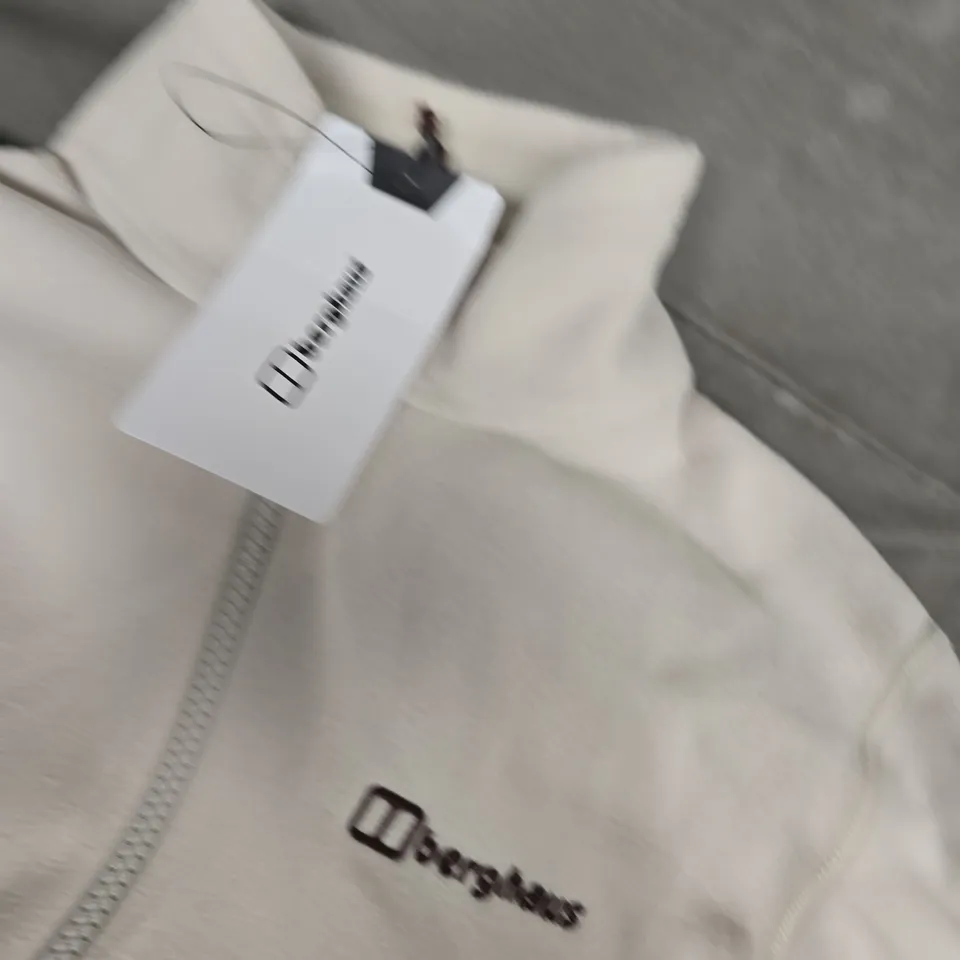 UK 10 BERGHAUS FLEECE ZIP JACKET – WHITE