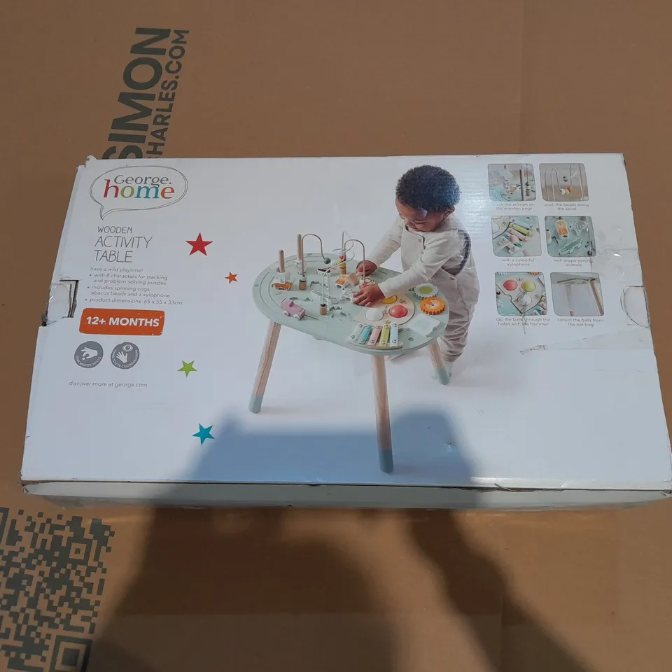 BOXE GEORGE HOME WOODEN ACTIIVTY TABLE 12+ MONTHS 