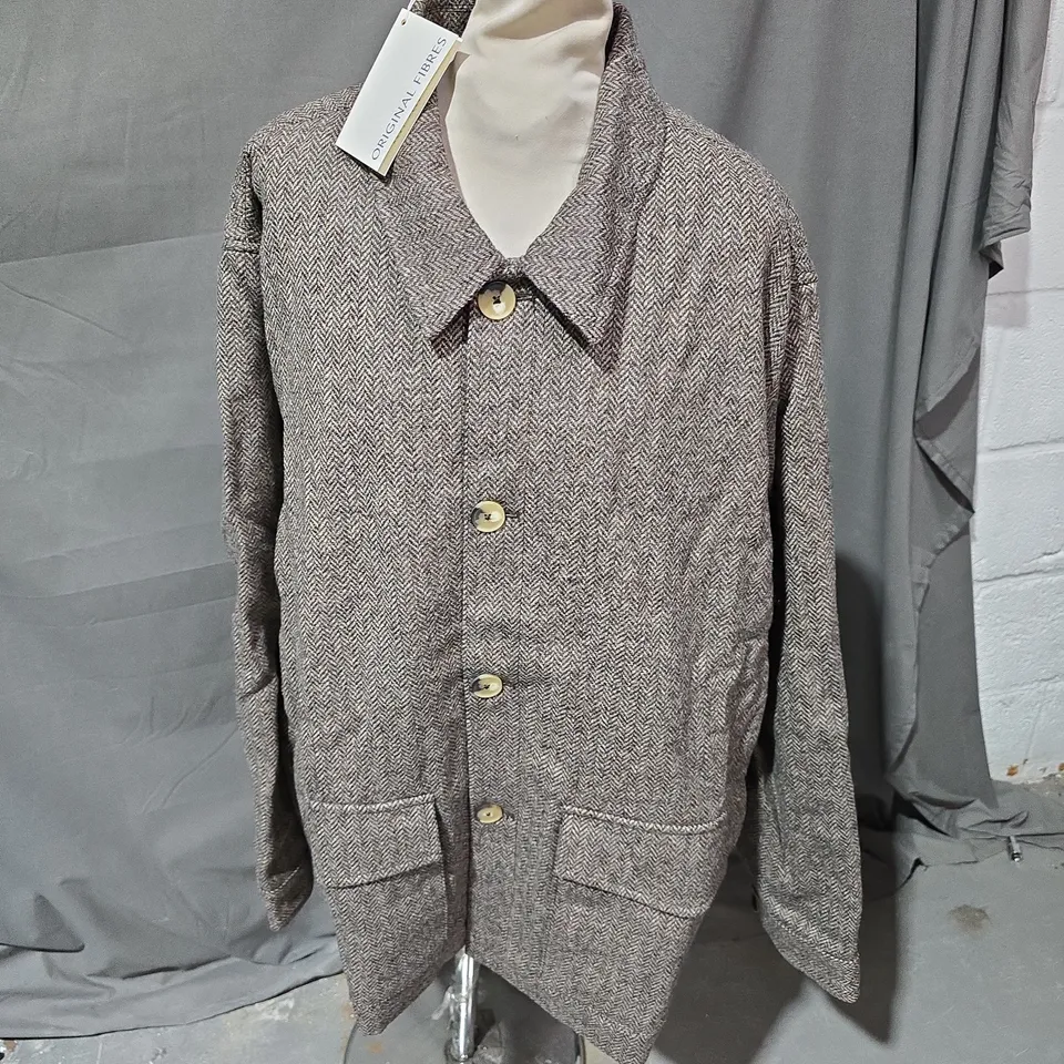 ORIGINAL FIBRES WOOL FIELD JACKET HERRINGBONE - XL