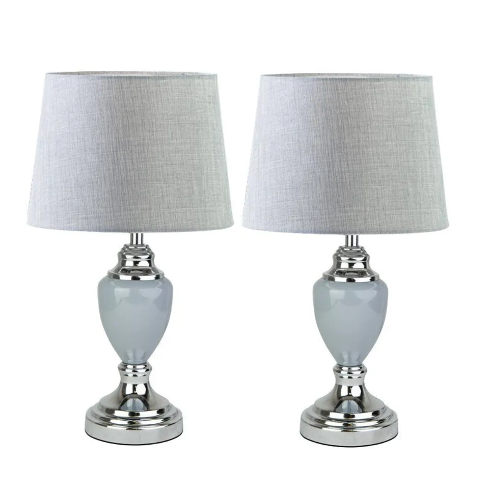 BOXED BAILEY 44CM GREY TABLE LAMP