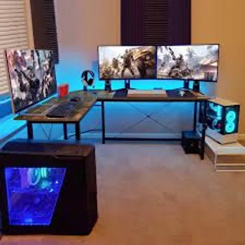 BOXED DESARAE ADJUSTABLE L-SHAPED COMPUTER DESK (1 BOX)