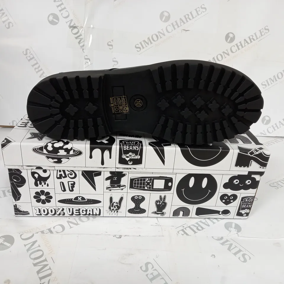 BOXED KOI FOOTWEAR THE STATEMENT ANIMAL FREE MENS MILITARY BOOTS SIZE 10