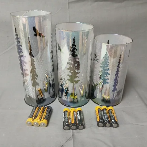 Luxa Sparkler Lanterns – Decorative LED Glass Cylinders (Set of 3)