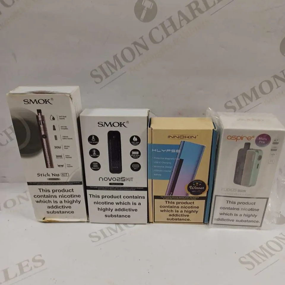 4 X ASSORTED E-CIGARETTE PRODUCTS 