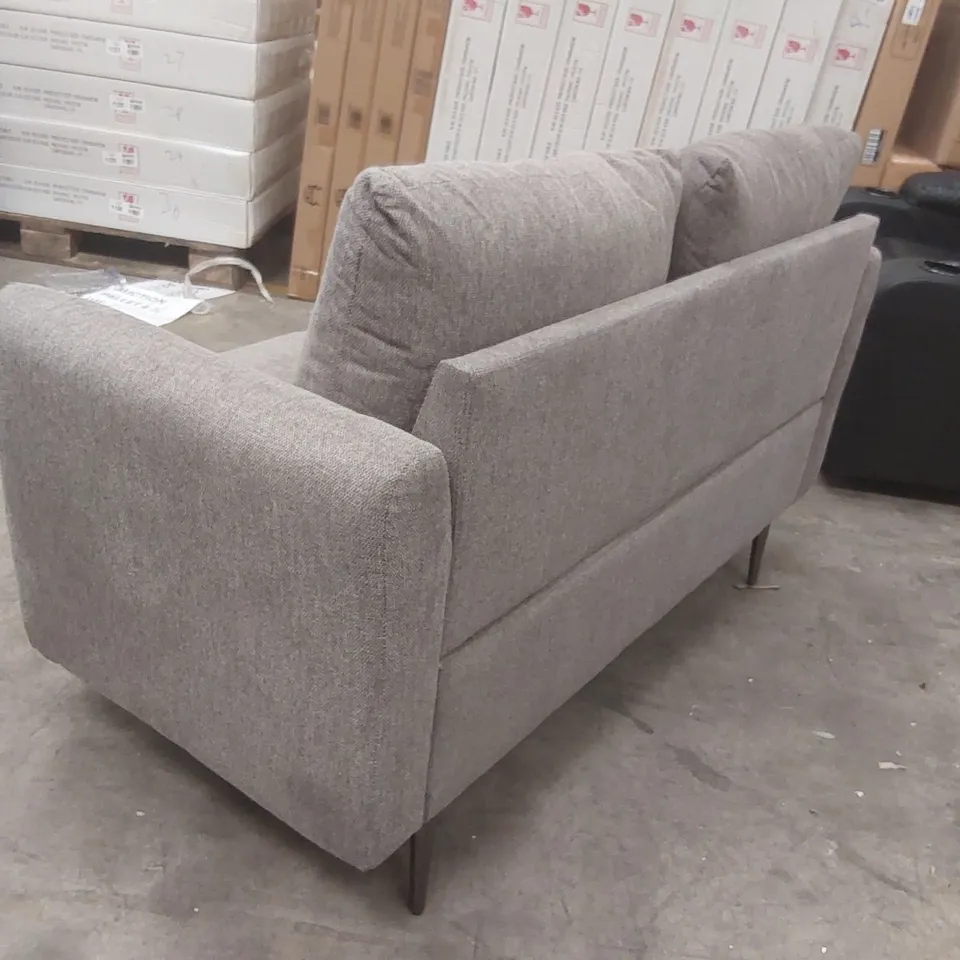 QUALITY DESIGNER FABRIC UPHOLSTERED 2-SEATER SOFA