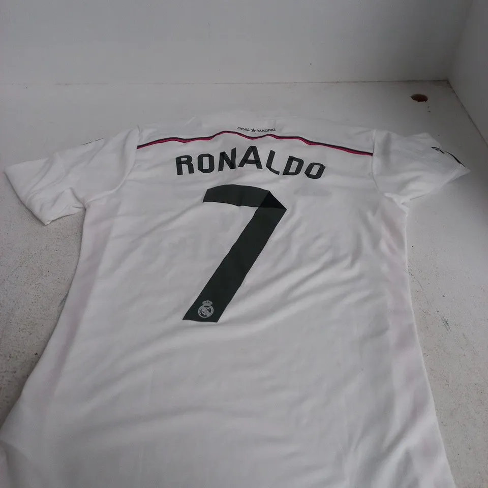 REAL MADRID RONALDO 7 ADIDAS CLIMACOOL FOOTBALL JERSEY – UK S